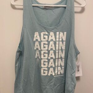 Women's Blue Burn boot camp tank size L